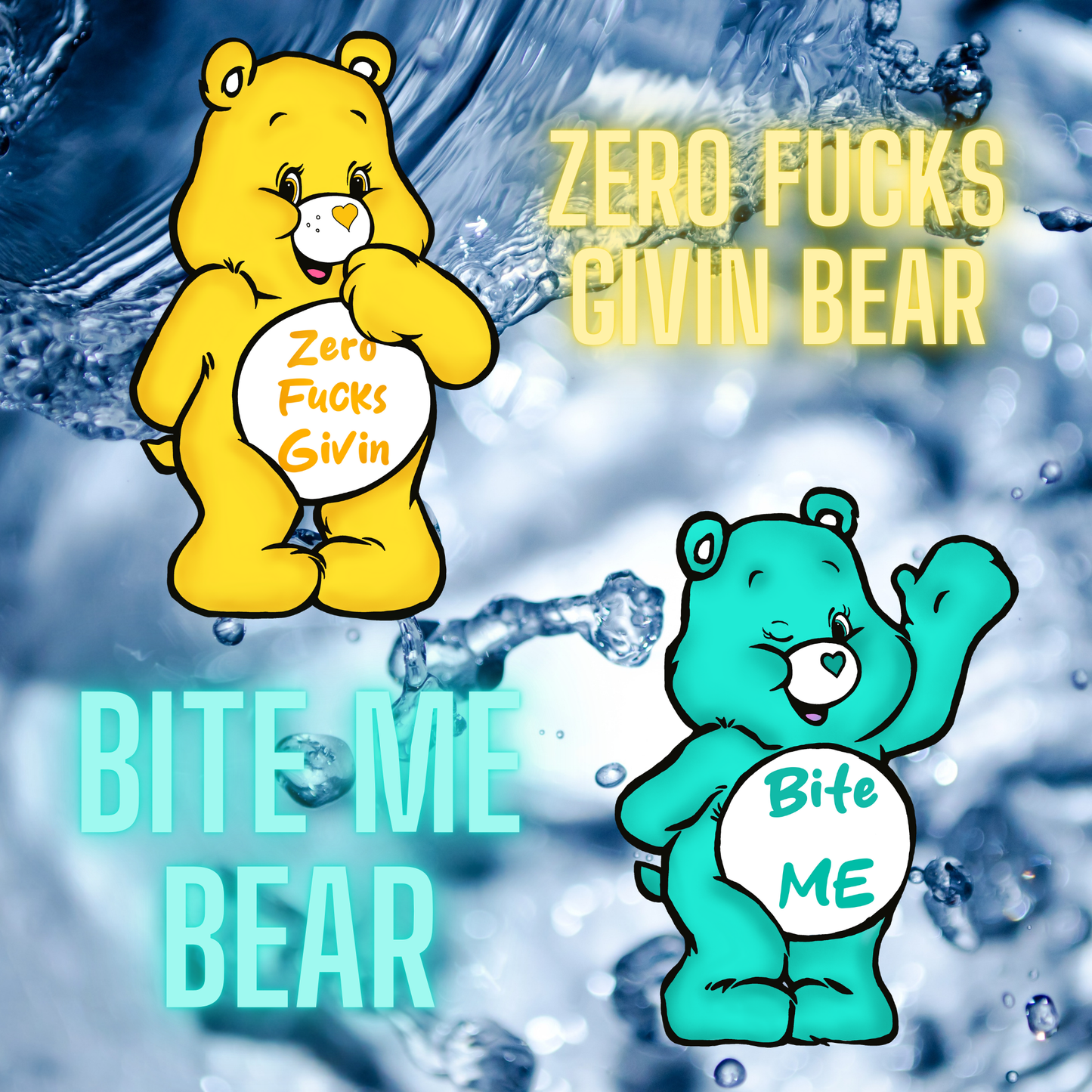 Don’t Care Bears Shot Glasses set of 4