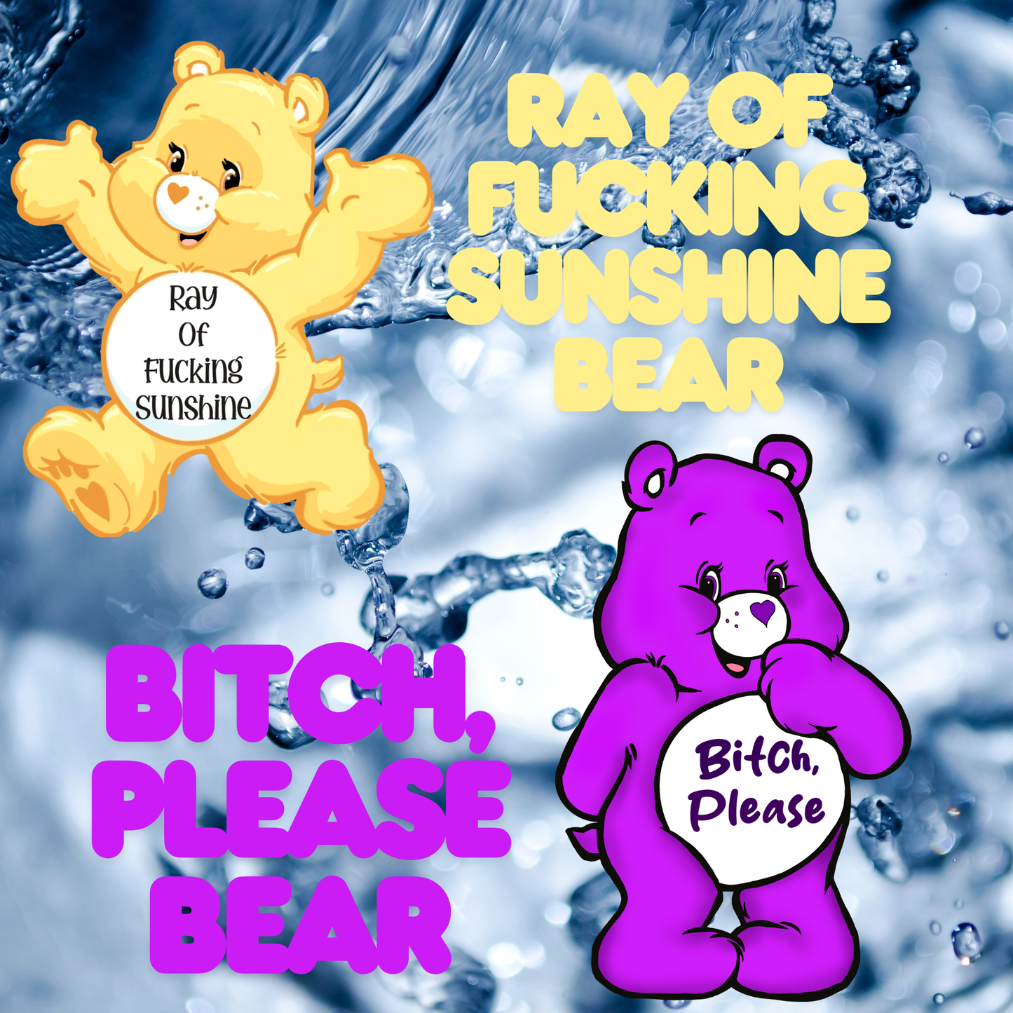 Don’t Care Bears Shot Glasses set of 4