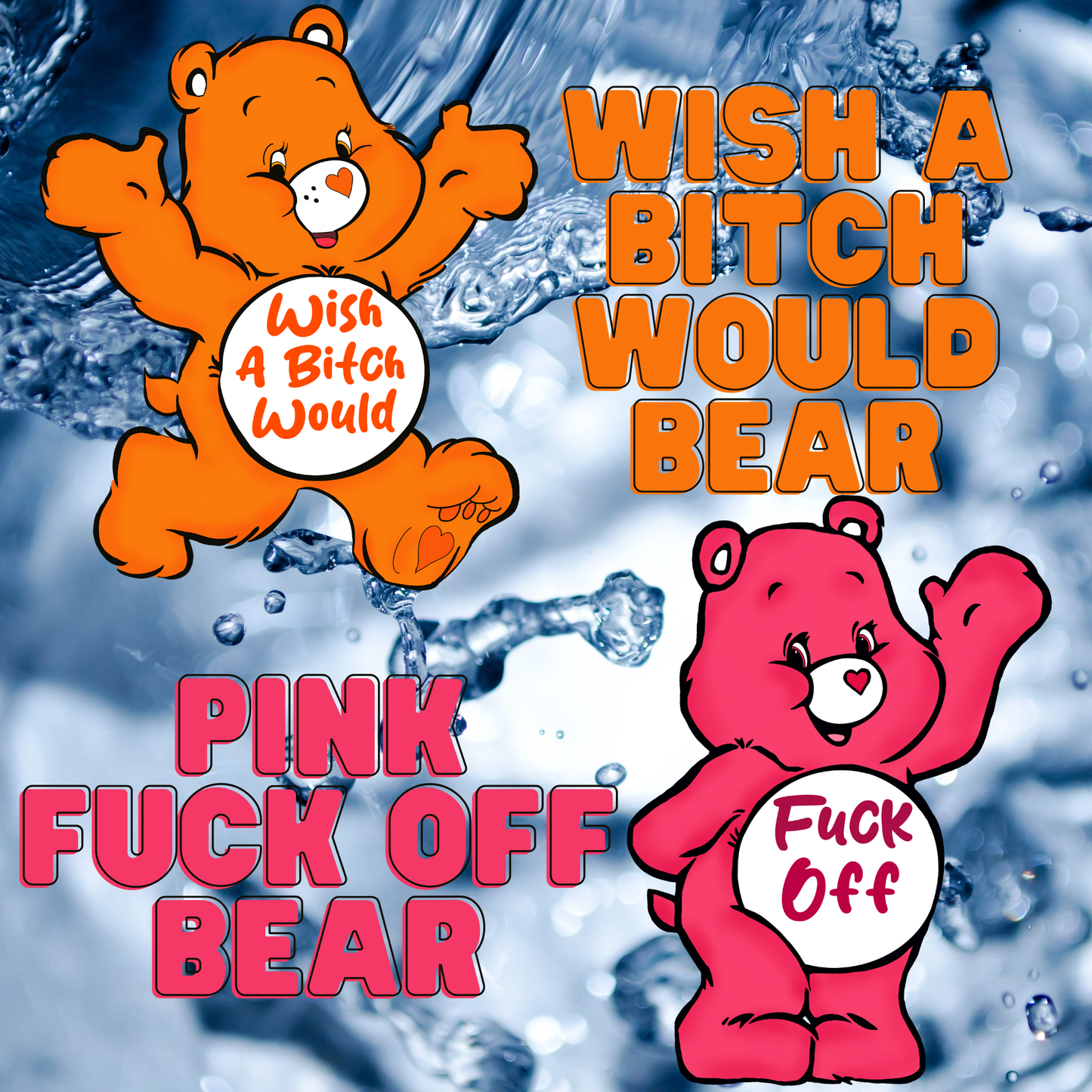 Don’t Care Bears Shot Glasses set of 4