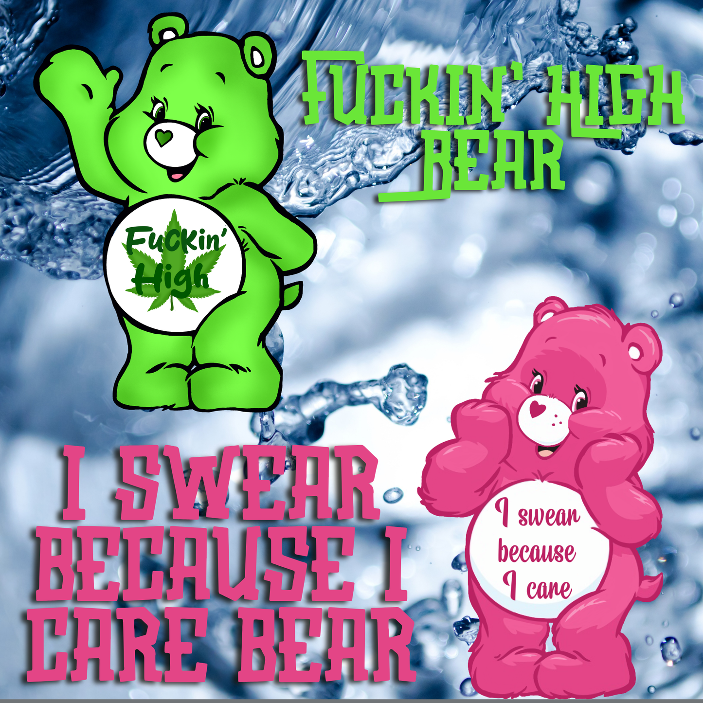 Don’t Care Bears Shot Glasses set of 4