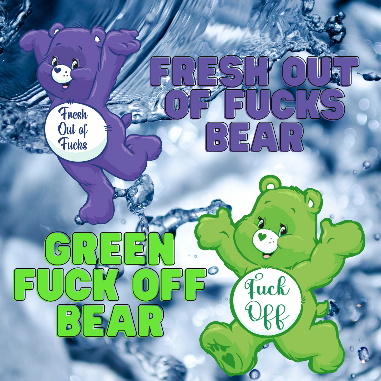 Don’t Care Bears Shot Glasses set of 4