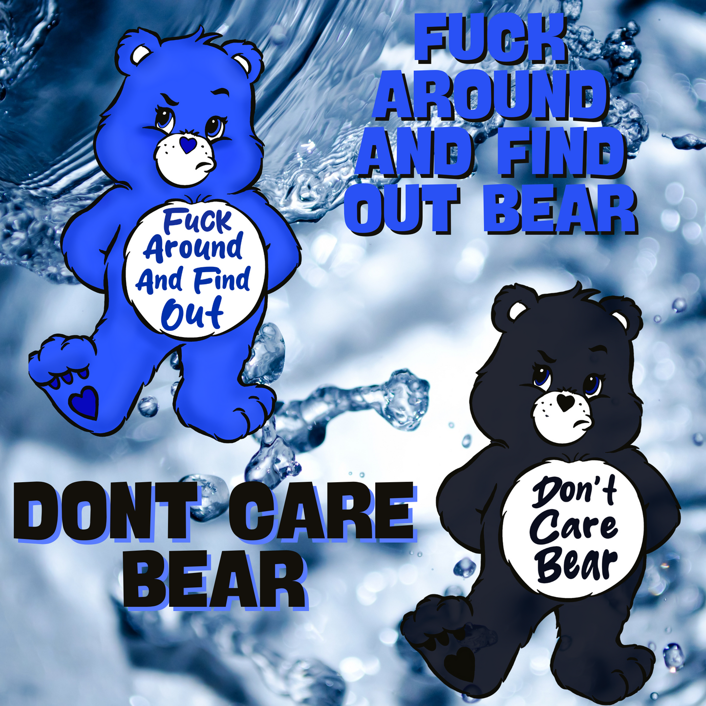 Don’t Care Bears Shot Glasses set of 4