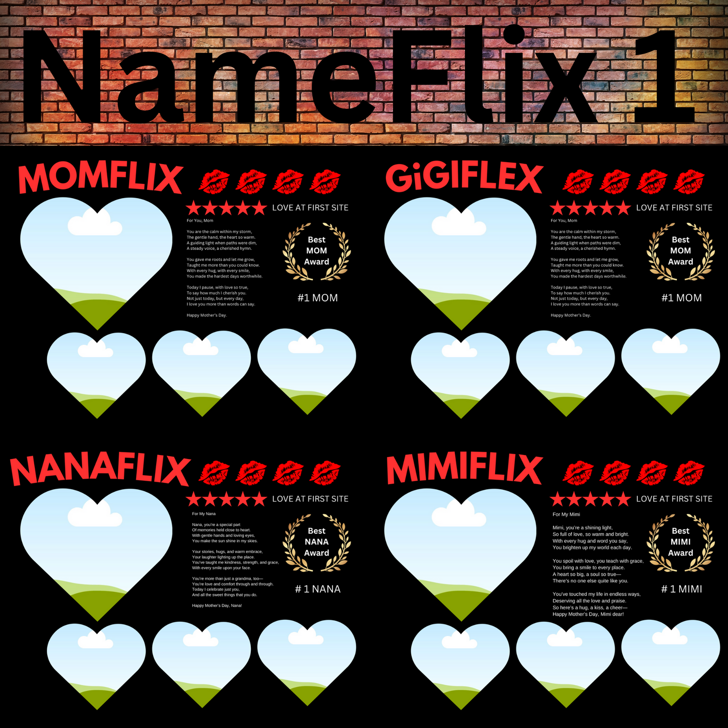 11x8 Name Flix Picture With Frame