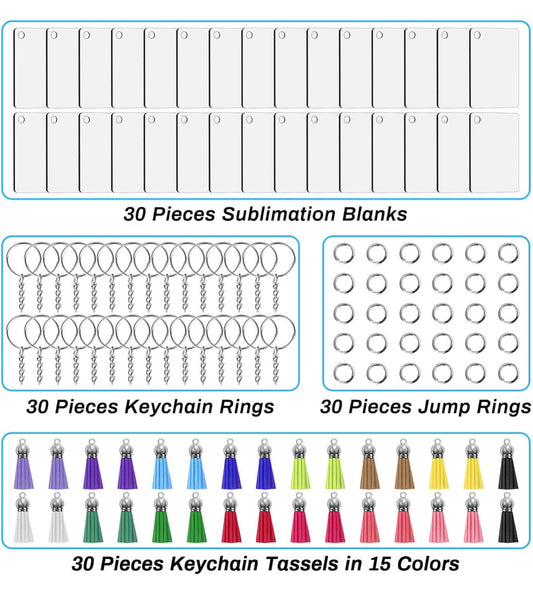 Double sided custom keychain (Set of 6)