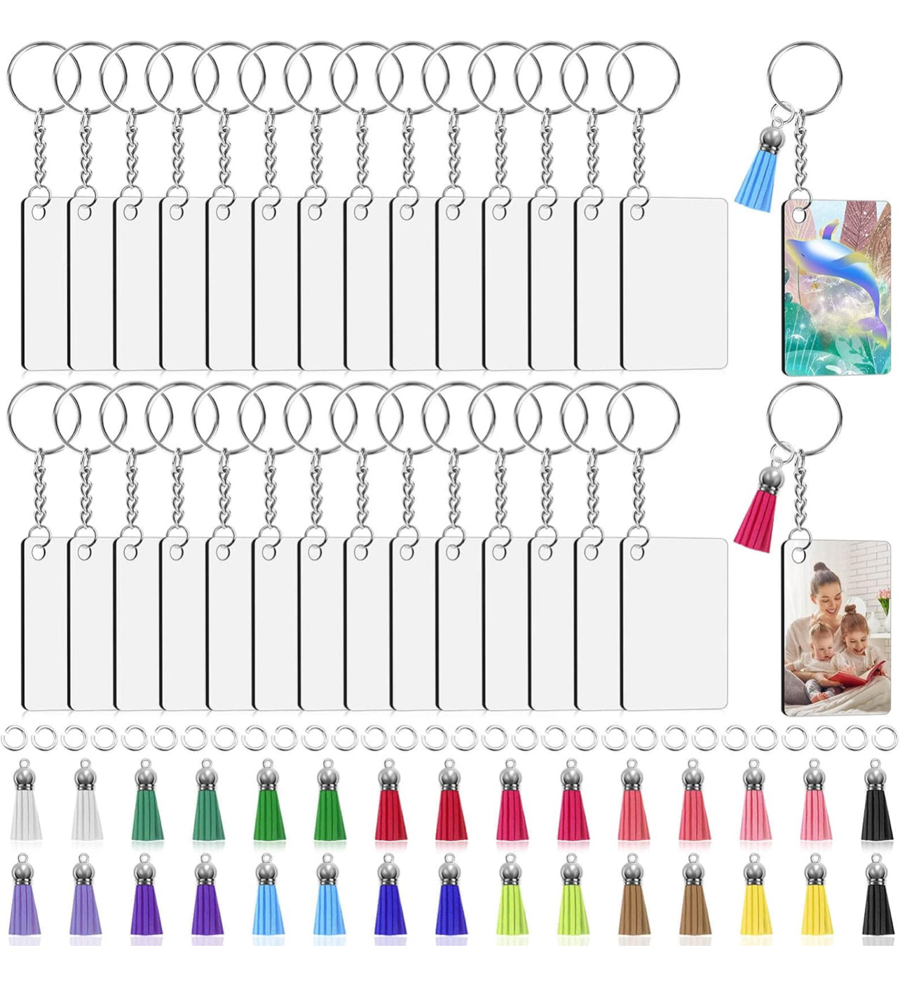Double sided custom keychain (Set of 6)